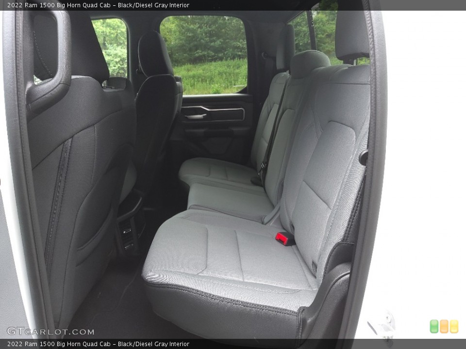 Black/Diesel Gray Interior Rear Seat for the 2022 Ram 1500 Big Horn Quad Cab #144293293