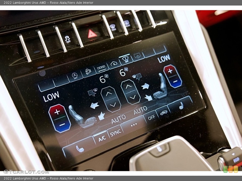 Rosso Alala/Nero Ade Interior Controls for the 2022 Lamborghini Urus AWD #144293371