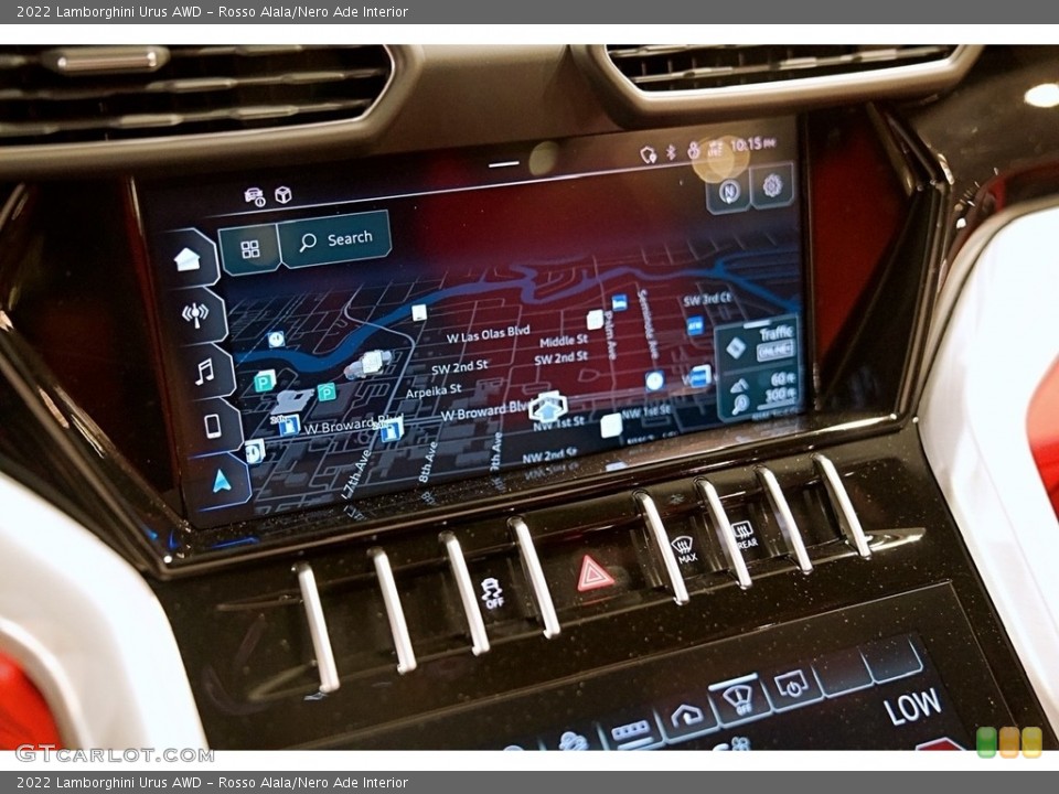 Rosso Alala/Nero Ade Interior Navigation for the 2022 Lamborghini Urus AWD #144293395