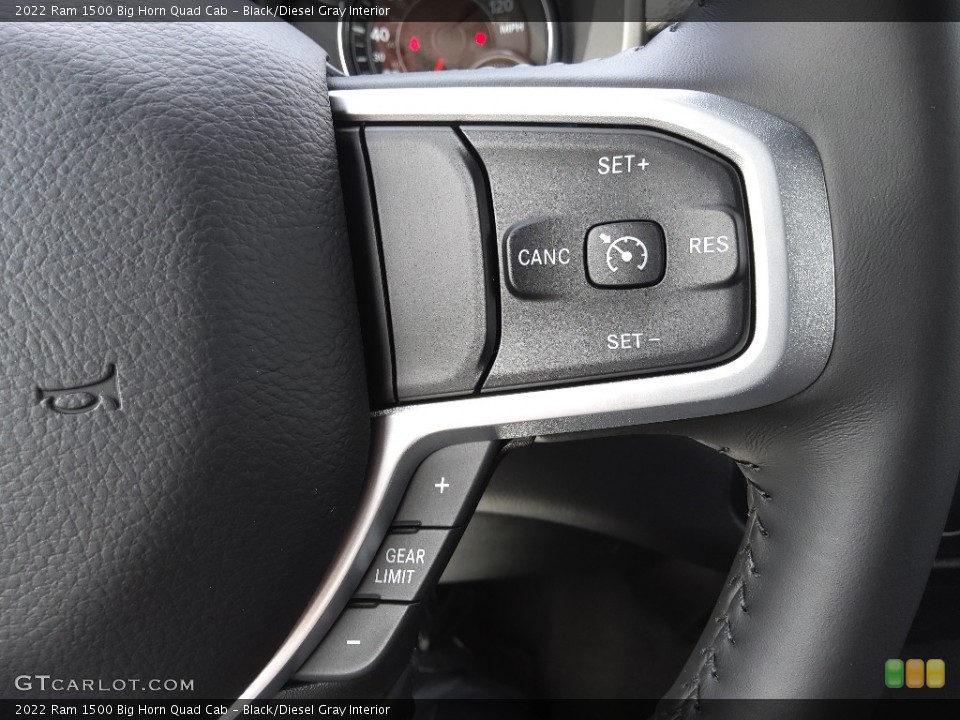 Black/Diesel Gray Interior Steering Wheel for the 2022 Ram 1500 Big Horn Quad Cab #144293424