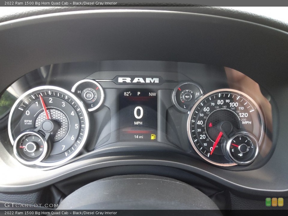 Black/Diesel Gray Interior Gauges for the 2022 Ram 1500 Big Horn Quad Cab #144293443