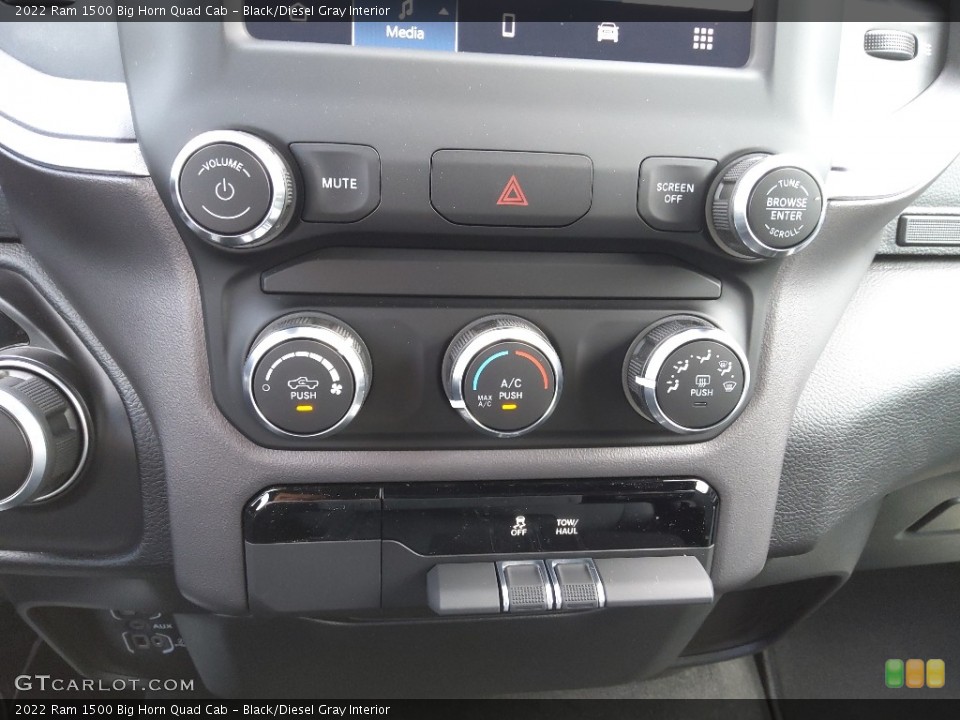 Black/Diesel Gray Interior Controls for the 2022 Ram 1500 Big Horn Quad Cab #144293539