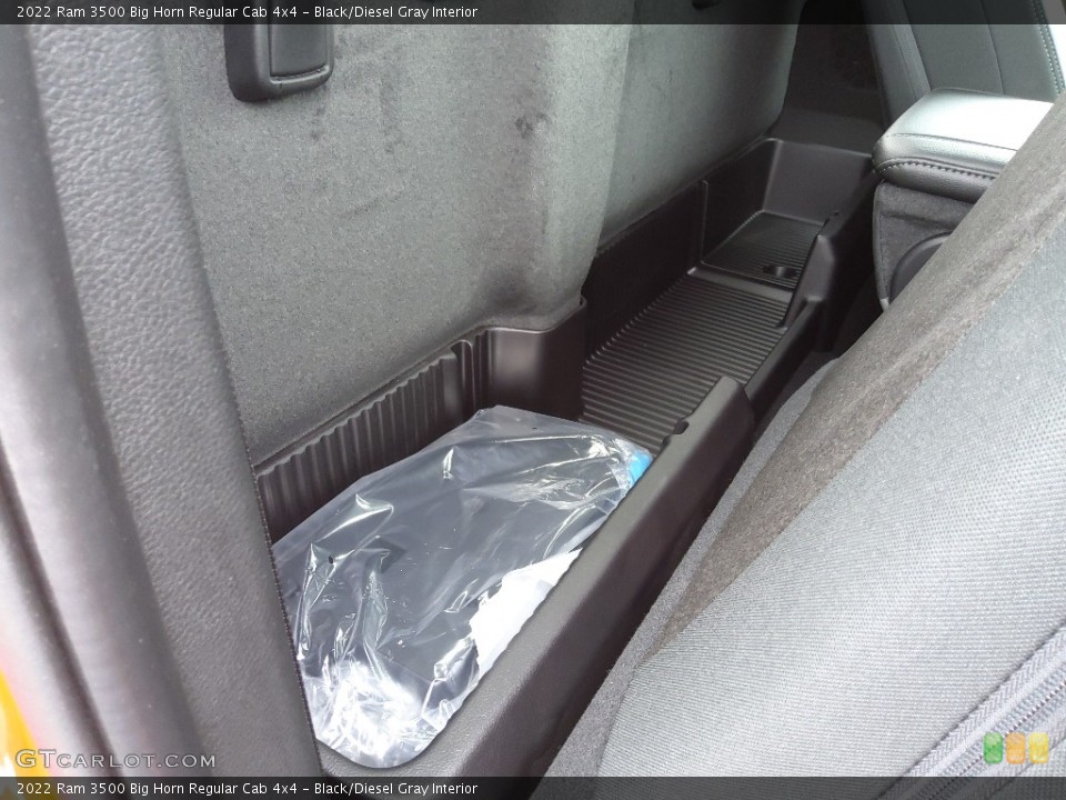 Black/Diesel Gray Interior Rear Seat for the 2022 Ram 3500 Big Horn Regular Cab 4x4 #144293908