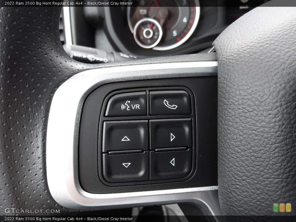 Black/Diesel Gray Interior Steering Wheel for the 2022 Ram 3500 Big Horn Regular Cab 4x4 #144293953