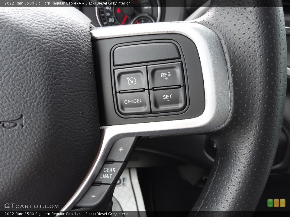 Black/Diesel Gray Interior Steering Wheel for the 2022 Ram 3500 Big Horn Regular Cab 4x4 #144293968