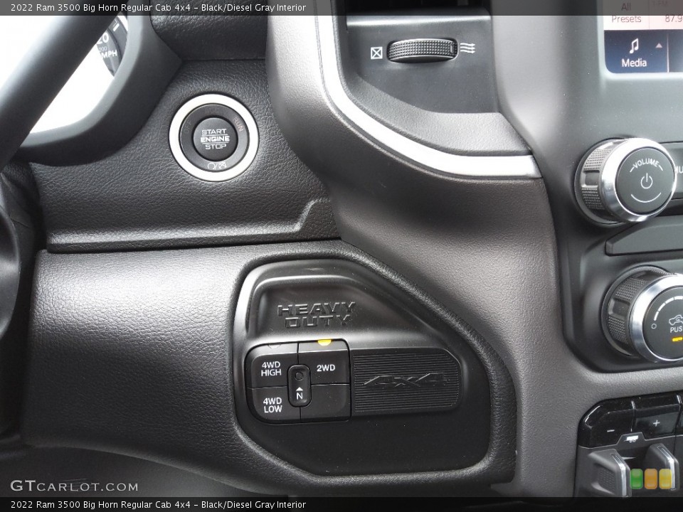 Black/Diesel Gray Interior Controls for the 2022 Ram 3500 Big Horn Regular Cab 4x4 #144294001