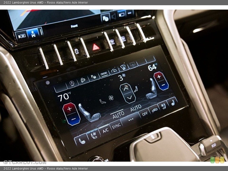 Rosso Alala/Nero Ade Interior Controls for the 2022 Lamborghini Urus AWD #144294064