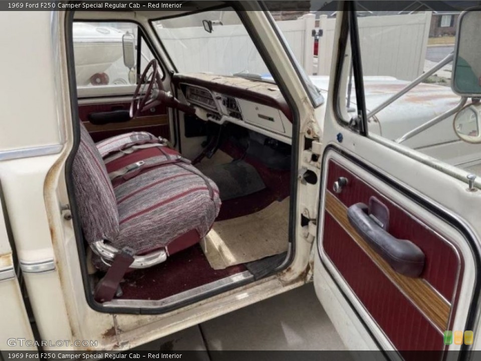 Red 1969 Ford F250 Interiors