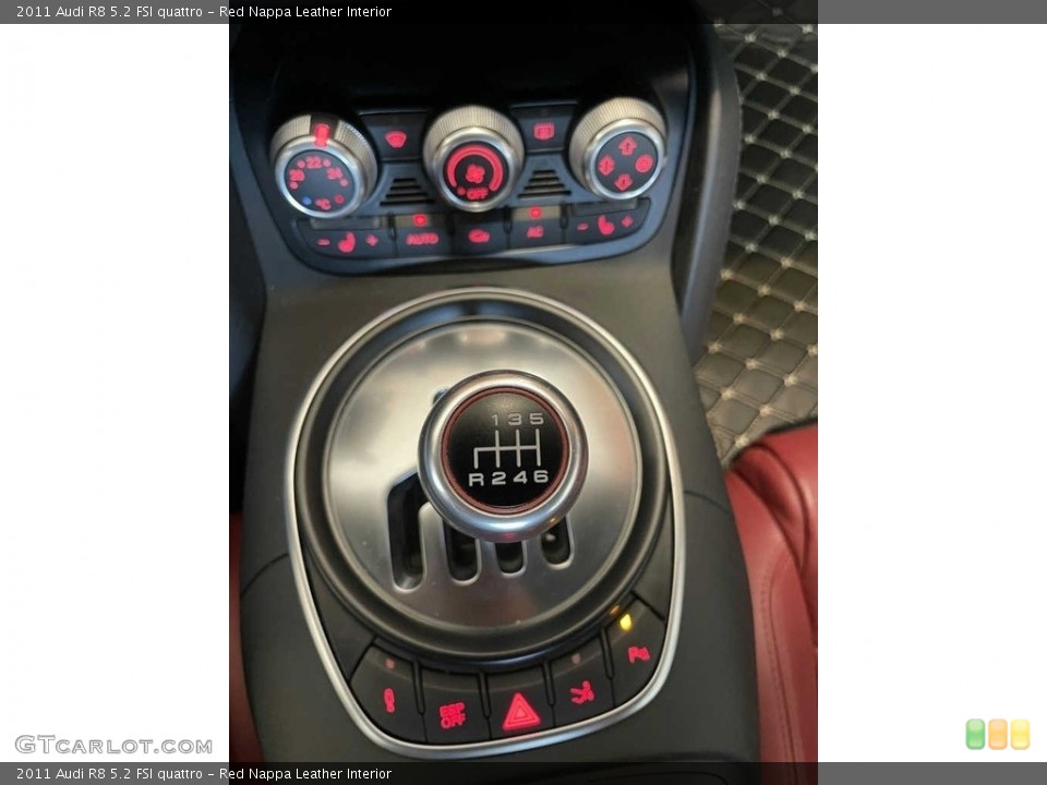 Red Nappa Leather Interior Transmission for the 2011 Audi R8 5.2 FSI quattro #144294643