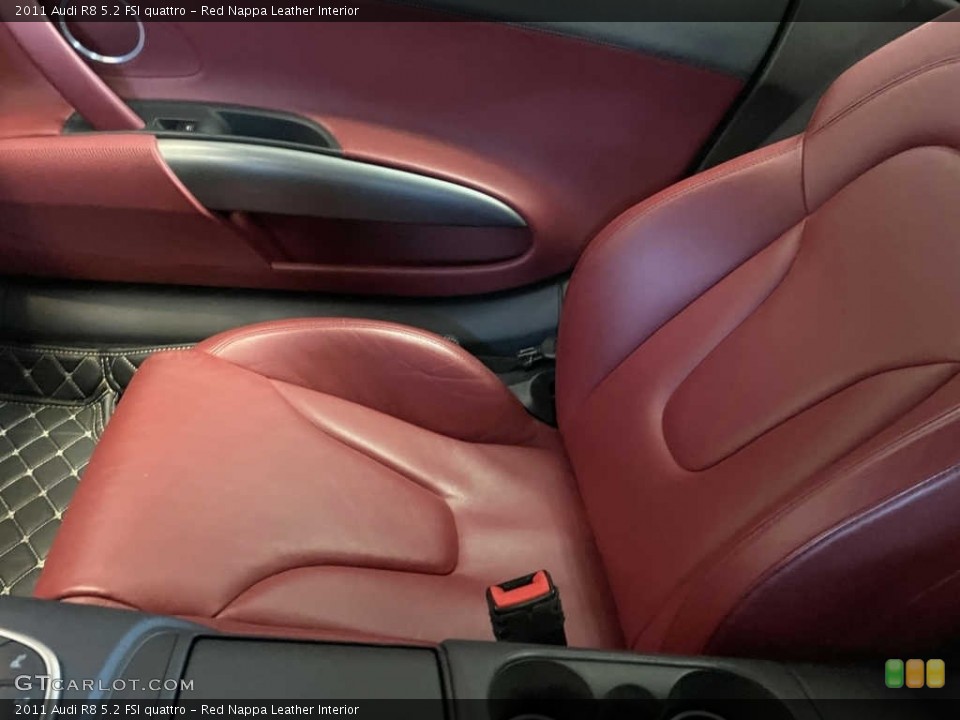 Red Nappa Leather Interior Front Seat for the 2011 Audi R8 5.2 FSI quattro #144294691