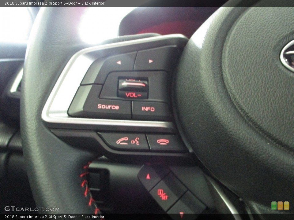 Black Interior Steering Wheel for the 2018 Subaru Impreza 2.0i Sport 5-Door #144296110