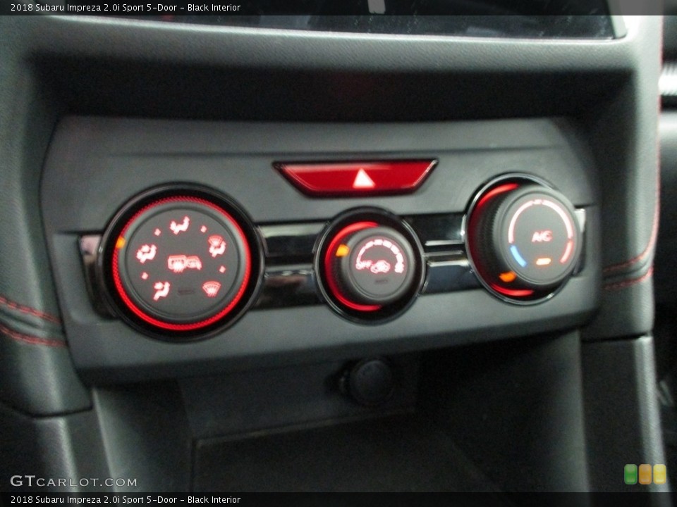 Black Interior Controls for the 2018 Subaru Impreza 2.0i Sport 5-Door #144296158