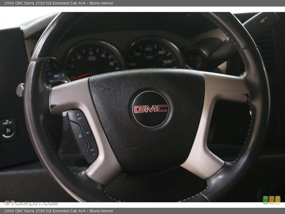 Ebony Interior Steering Wheel for the 2009 GMC Sierra 1500 SLE Extended Cab 4x4 #144298453