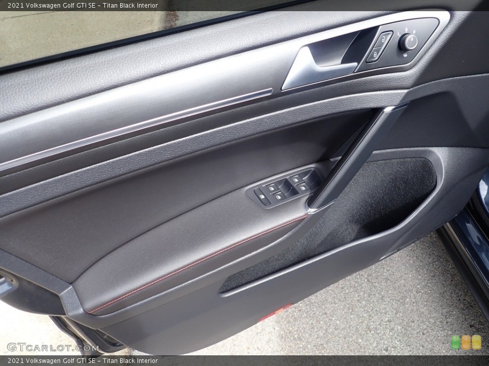 Titan Black Interior Door Panel for the 2021 Volkswagen Golf GTI SE #144299361