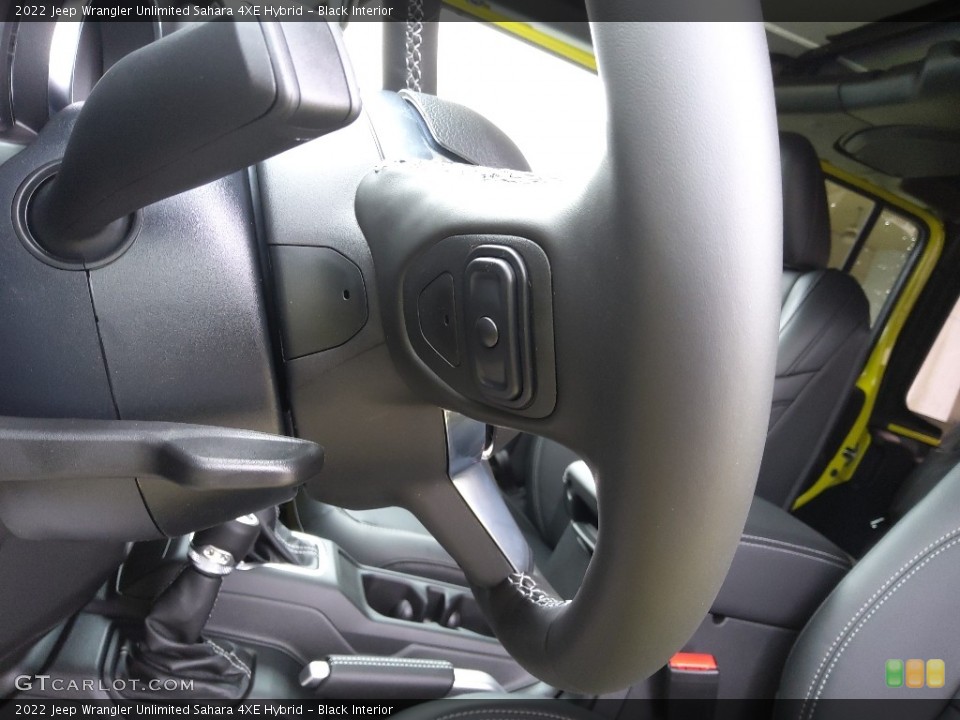 Black Interior Steering Wheel for the 2022 Jeep Wrangler Unlimited Sahara 4XE Hybrid #144302119