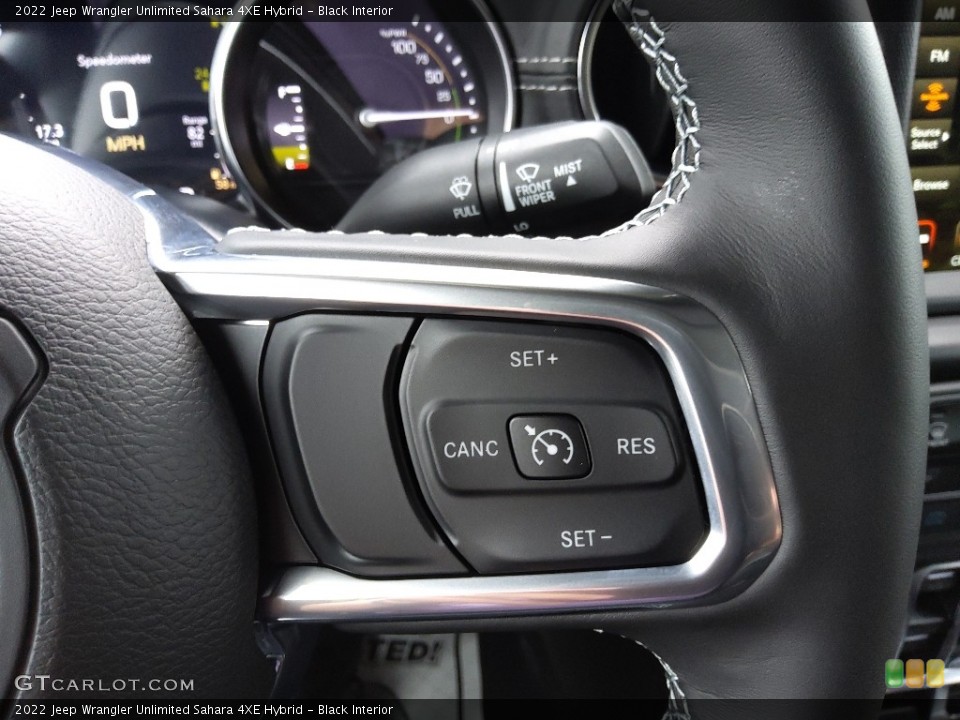 Black Interior Steering Wheel for the 2022 Jeep Wrangler Unlimited Sahara 4XE Hybrid #144302392
