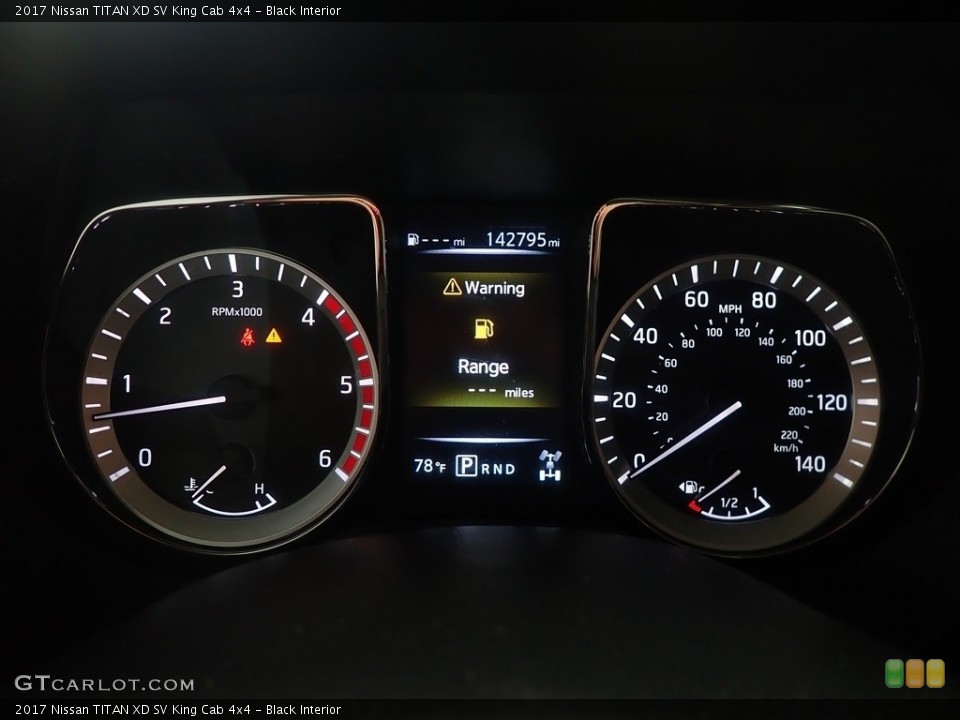 Black Interior Gauges for the 2017 Nissan TITAN XD SV King Cab 4x4 #144303958