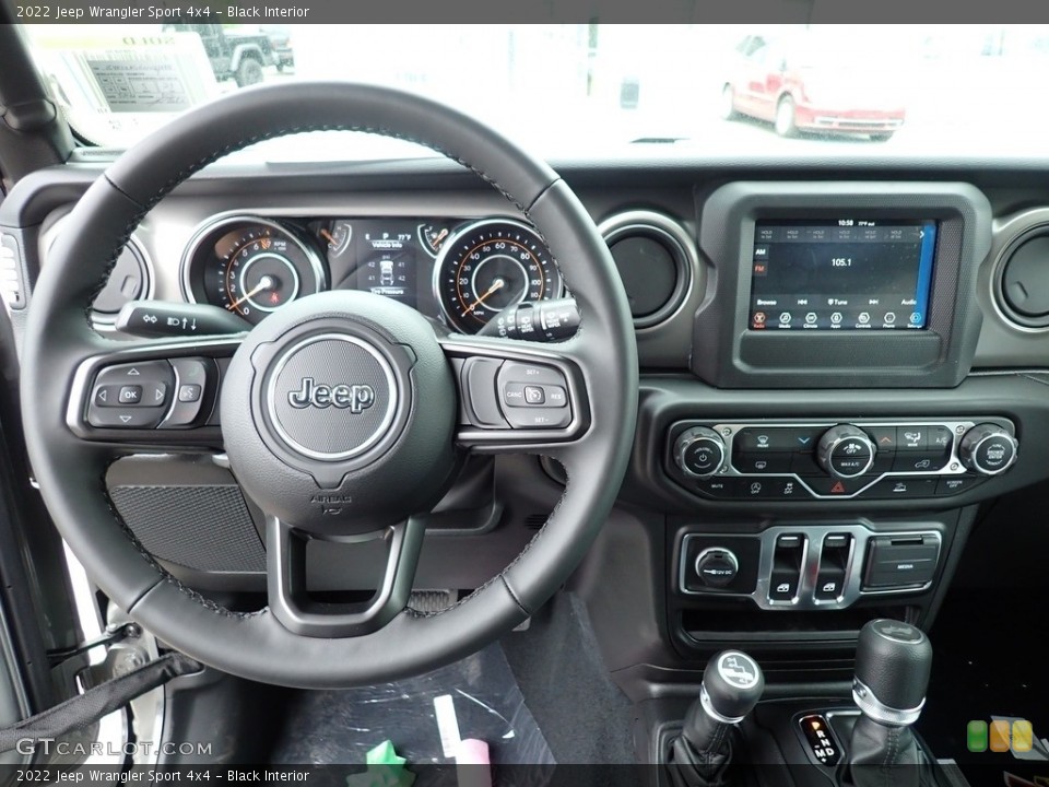 Black Interior Dashboard for the 2022 Jeep Wrangler Sport 4x4 #144307488