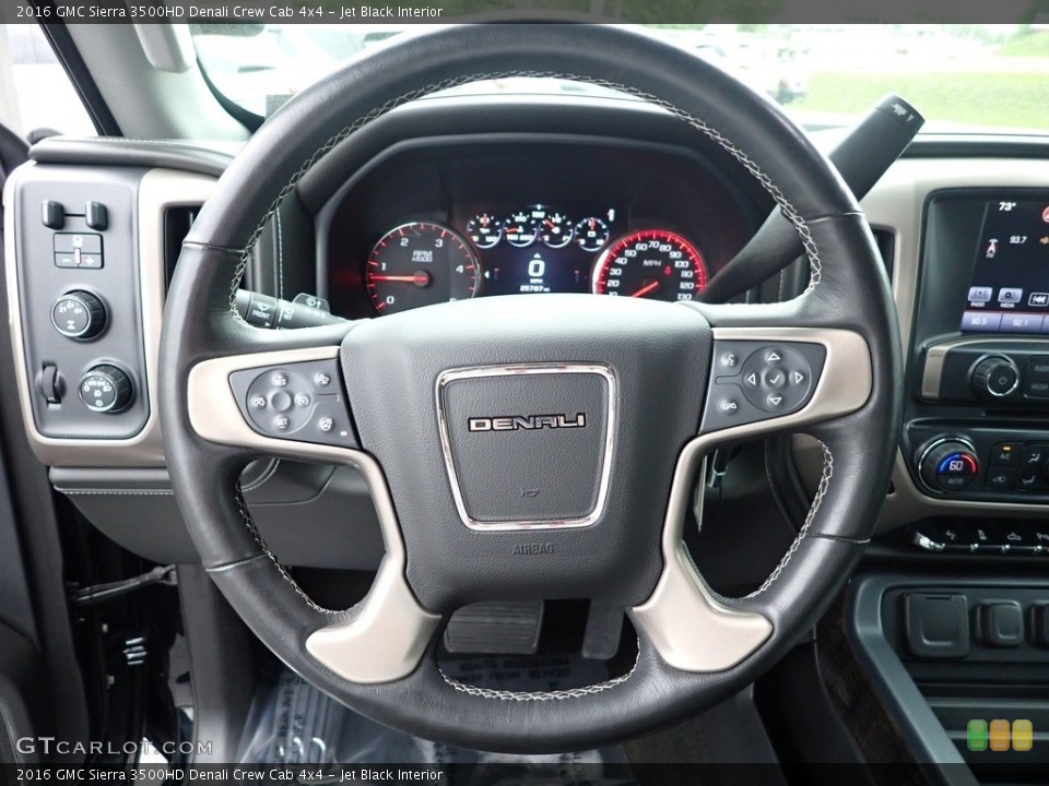 Jet Black Interior Steering Wheel for the 2016 GMC Sierra 3500HD Denali Crew Cab 4x4 #144307641