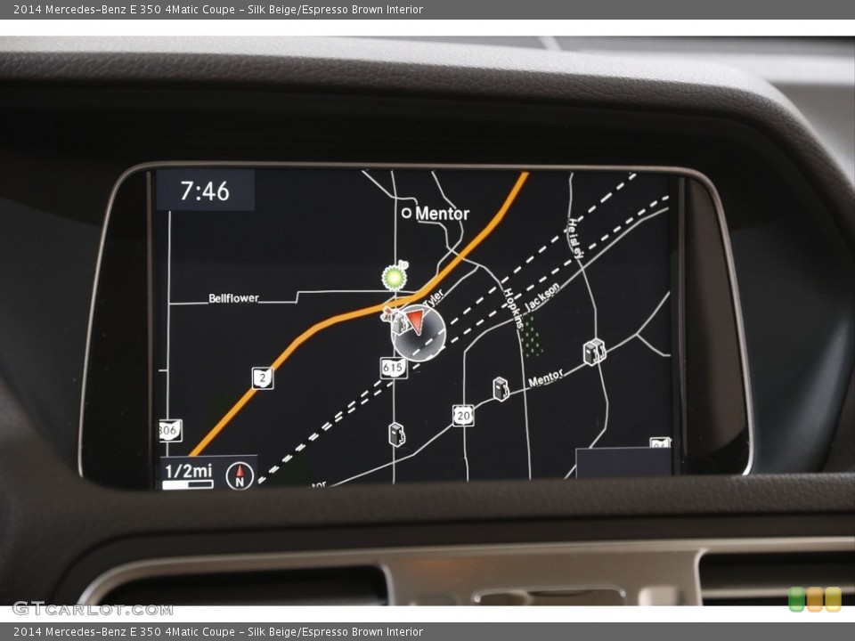 Silk Beige/Espresso Brown Interior Navigation for the 2014 Mercedes-Benz E 350 4Matic Coupe #144309816