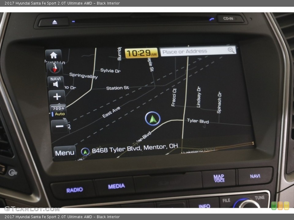 Black Interior Navigation for the 2017 Hyundai Santa Fe Sport 2.0T Ulitimate AWD #144312906