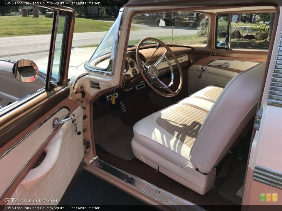 Tan/White Interior Photo for the 1956 Ford Parkland Country Squire #144314826