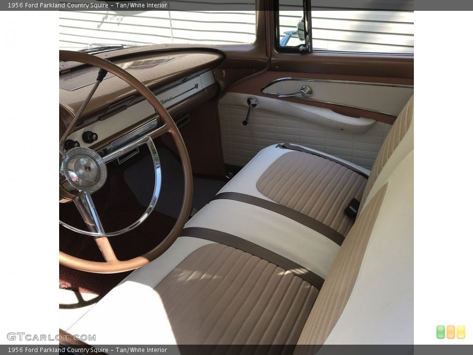 Tan/White 1956 Ford Parkland Interiors