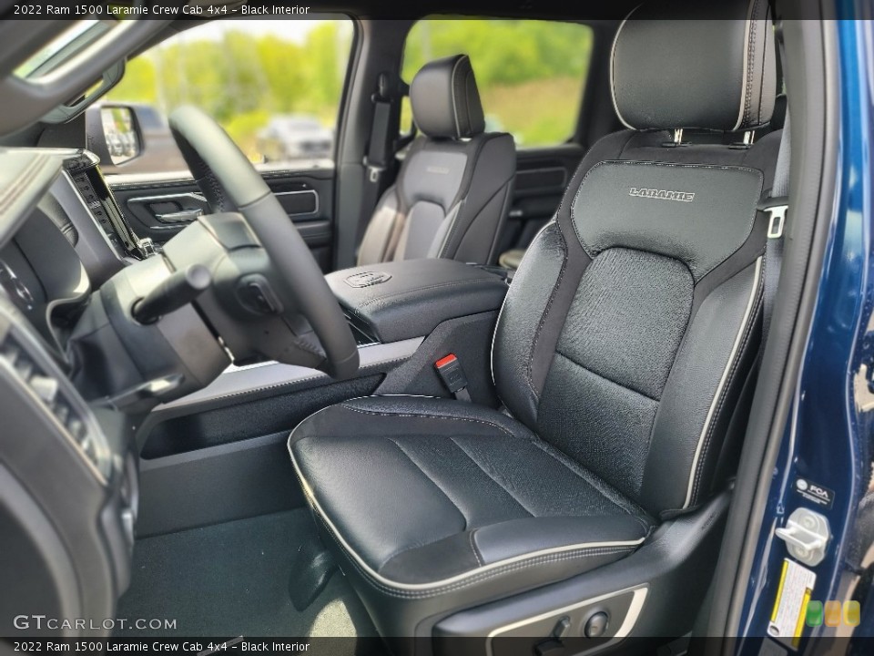 Black Interior Front Seat for the 2022 Ram 1500 Laramie Crew Cab 4x4 #144315525