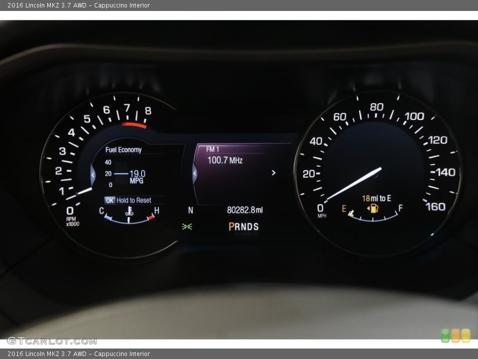 Cappuccino Interior Gauges for the 2016 Lincoln MKZ 3.7 AWD #144317715