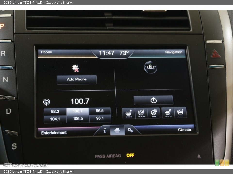 Cappuccino Interior Controls for the 2016 Lincoln MKZ 3.7 AWD #144317733