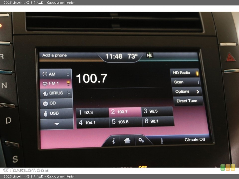 Cappuccino Interior Audio System for the 2016 Lincoln MKZ 3.7 AWD #144317763