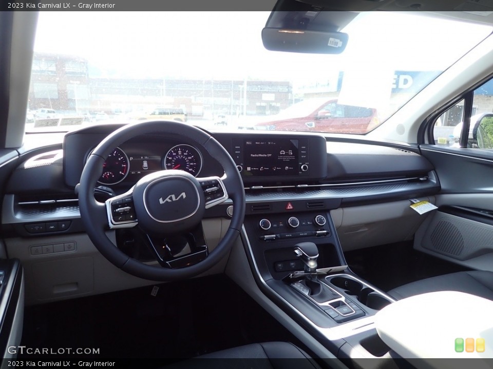Gray Interior Dashboard for the 2023 Kia Carnival LX #144320488