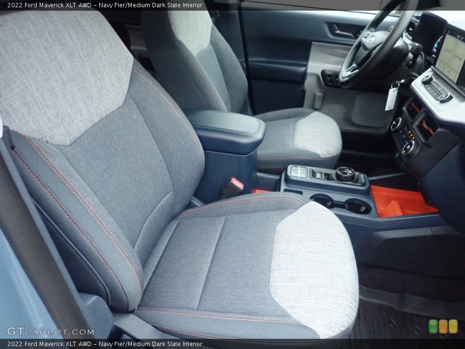 Navy Pier/Medium Dark Slate Interior Front Seat for the 2022 Ford Maverick XLT AWD #144321277