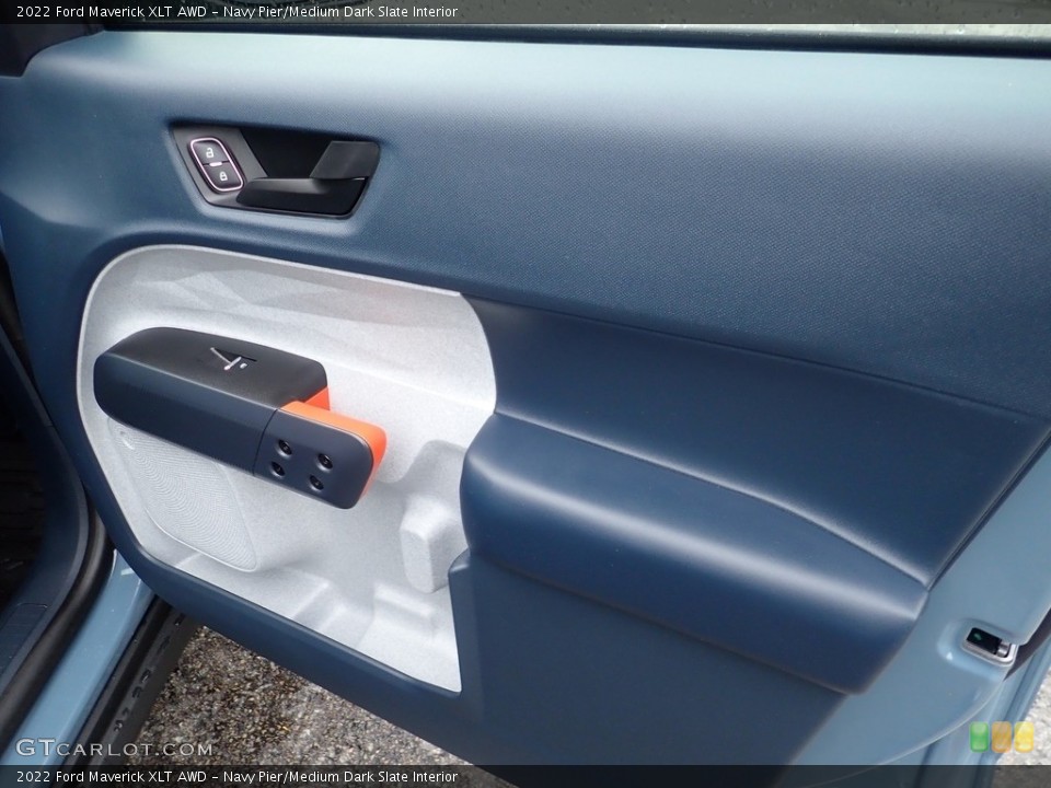 Navy Pier/Medium Dark Slate Interior Door Panel for the 2022 Ford Maverick XLT AWD #144321376