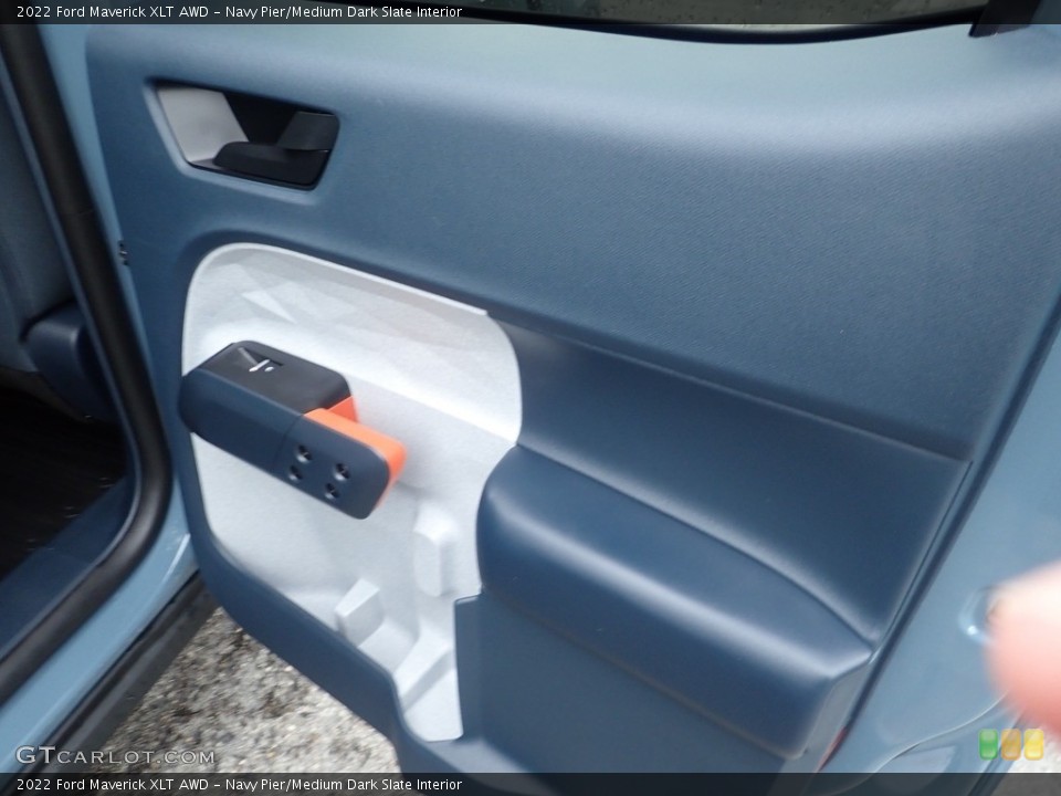 Navy Pier/Medium Dark Slate Interior Door Panel for the 2022 Ford Maverick XLT AWD #144321418