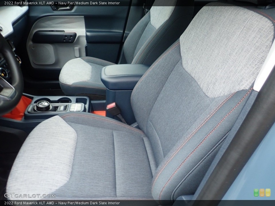Navy Pier/Medium Dark Slate Interior Front Seat for the 2022 Ford Maverick XLT AWD #144321441