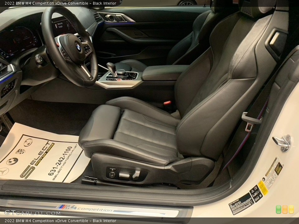 Black Interior Front Seat for the 2022 BMW M4 Competition xDrive Convertible #144322461
