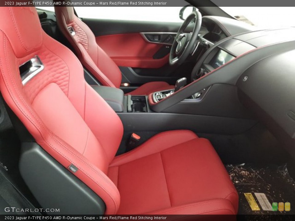 Mars Red/Flame Red Stitching Interior Photo for the 2023 Jaguar F-TYPE P450 AWD R-Dynamic Coupe #144325198