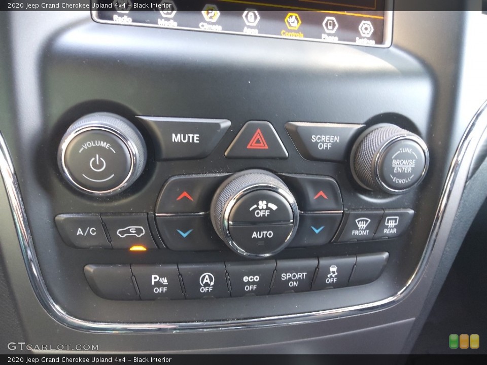 Black Interior Controls for the 2020 Jeep Grand Cherokee Upland 4x4 #144327655