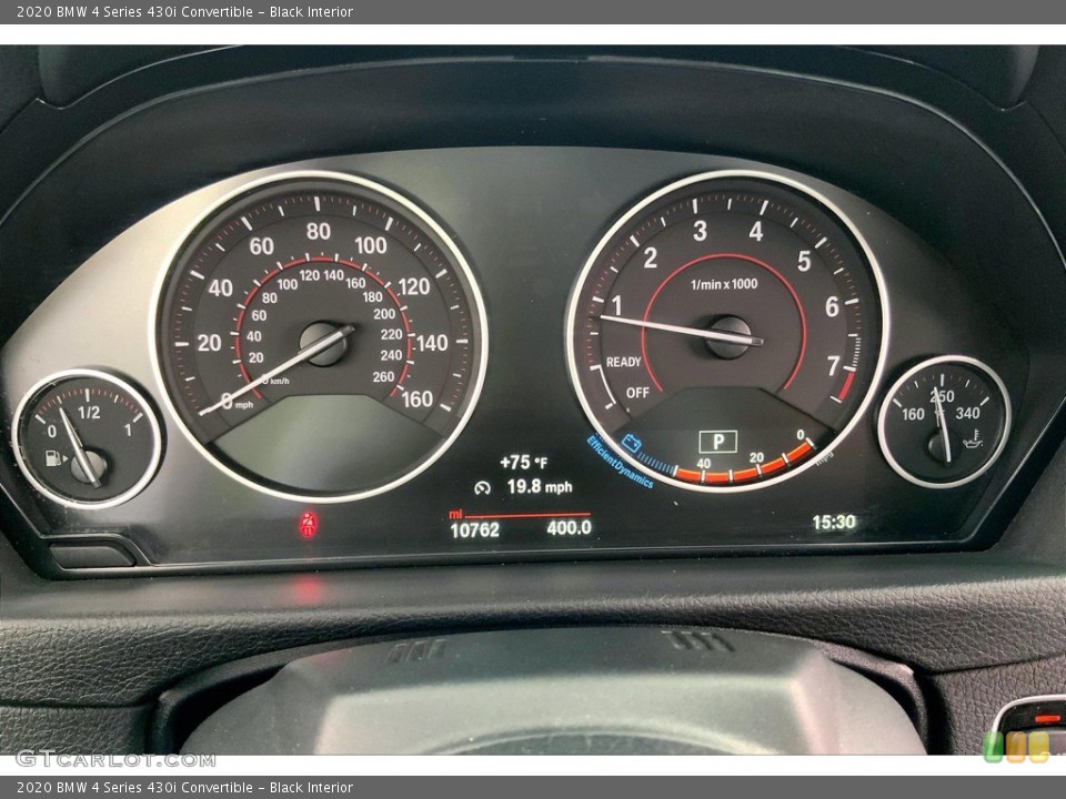 Black Interior Gauges for the 2020 BMW 4 Series 430i Convertible #144328300