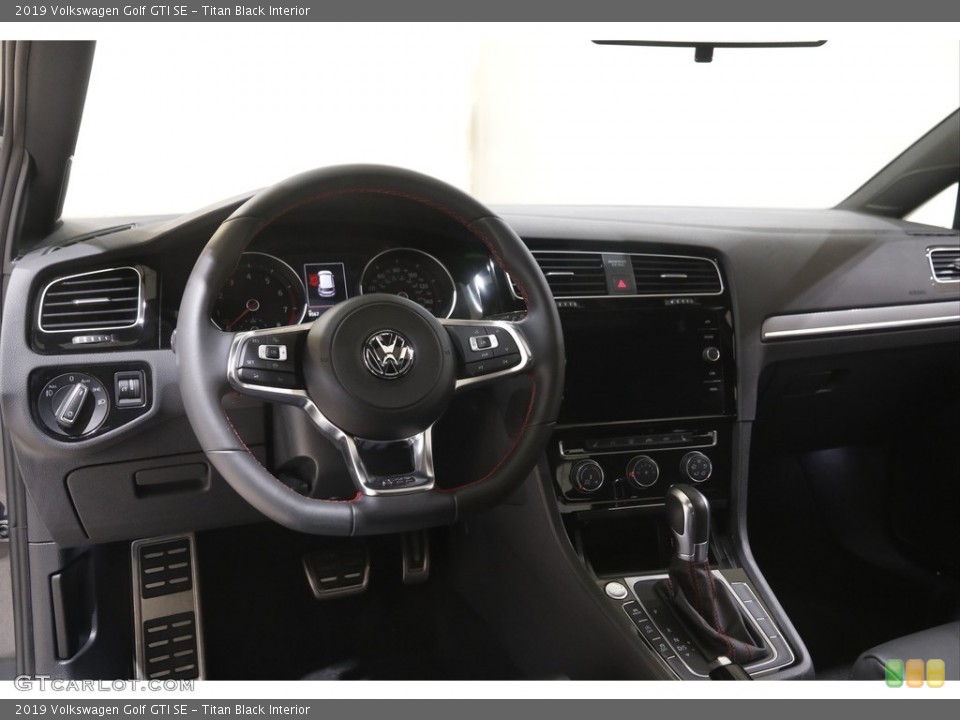 Titan Black Interior Dashboard for the 2019 Volkswagen Golf GTI SE #144332712