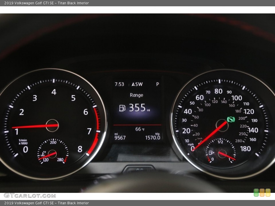 Titan Black Interior Gauges for the 2019 Volkswagen Golf GTI SE #144332752