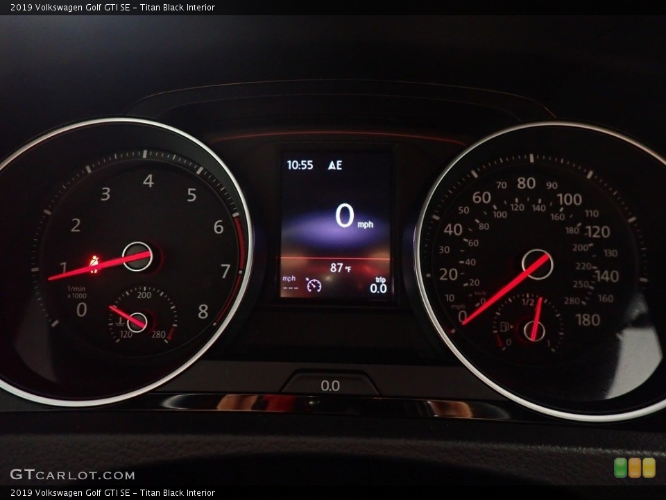 Titan Black Interior Gauges for the 2019 Volkswagen Golf GTI SE #144333406