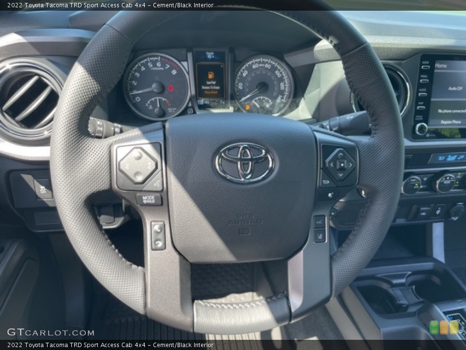 Cement/Black Interior Steering Wheel for the 2022 Toyota Tacoma TRD Sport Access Cab 4x4 #144334237