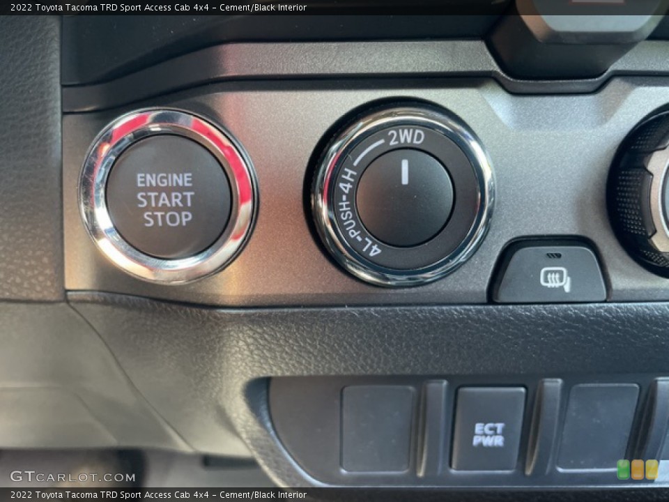 Cement/Black Interior Controls for the 2022 Toyota Tacoma TRD Sport Access Cab 4x4 #144334290