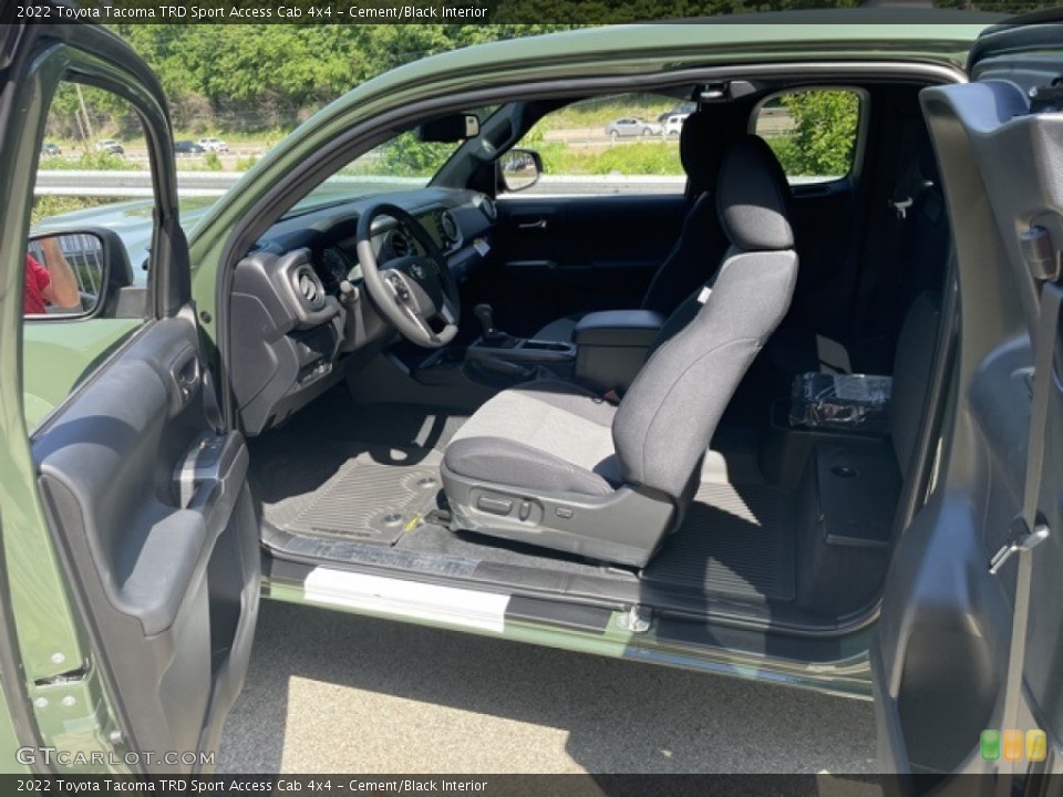 Cement/Black Interior Photo for the 2022 Toyota Tacoma TRD Sport Access Cab 4x4 #144334423