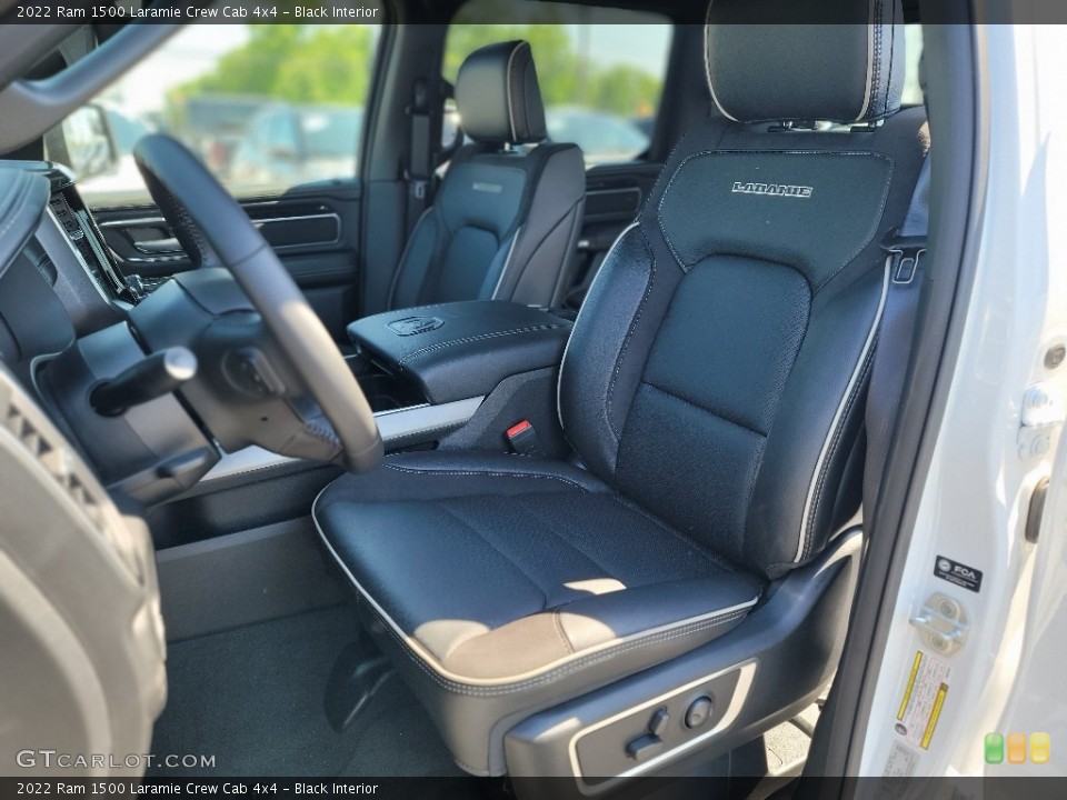 Black Interior Front Seat for the 2022 Ram 1500 Laramie Crew Cab 4x4 #144335338