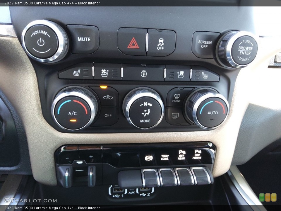 Black Interior Controls for the 2022 Ram 3500 Laramie Mega Cab 4x4 #144336549