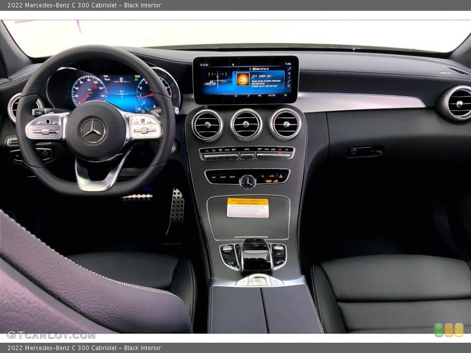 Black Interior Dashboard for the 2022 Mercedes-Benz C 300 Cabriolet #144337885