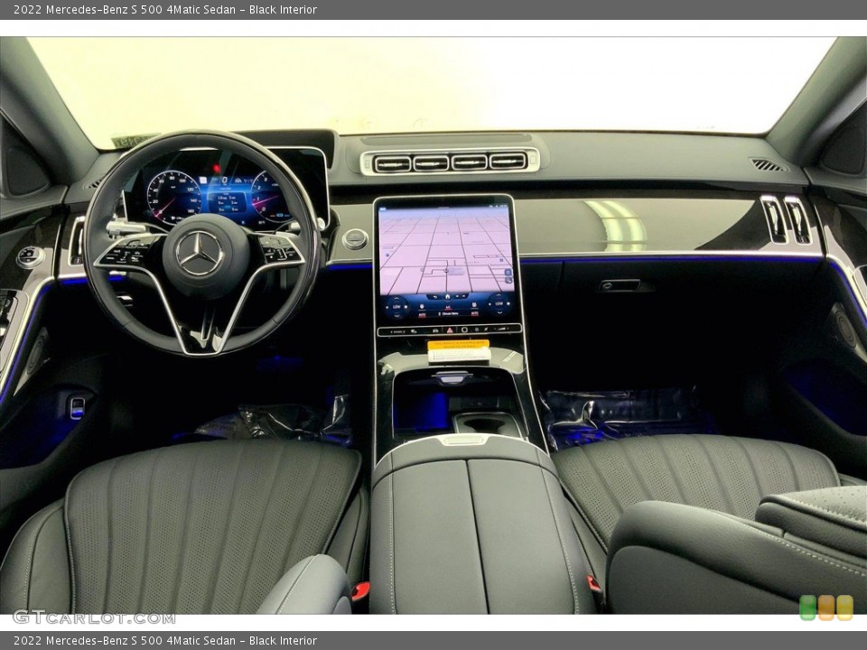 Black Interior Dashboard for the 2022 Mercedes-Benz S 500 4Matic Sedan #144338449